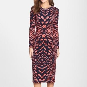 Maggie London Abstract Sheath Dress Size 2